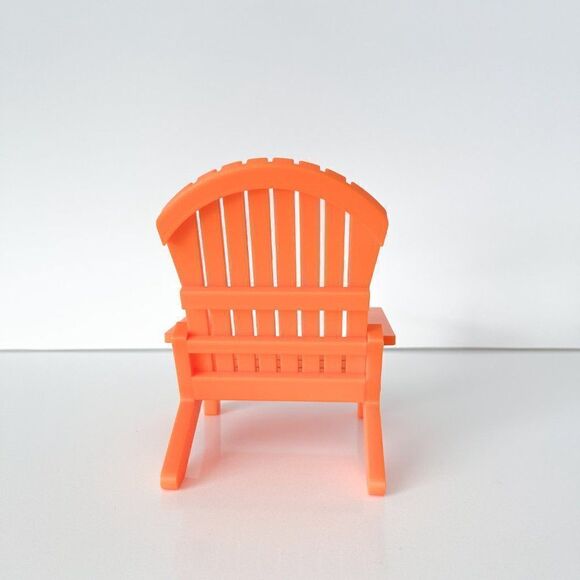 Miniature Adirondack Chair Orange For 12” Barbie Integrity Fashion Dolls 1:6 - Picture 3 of 4